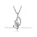 Fashionable jewelry factory price platinum heart necklace necklace platinum plated for women